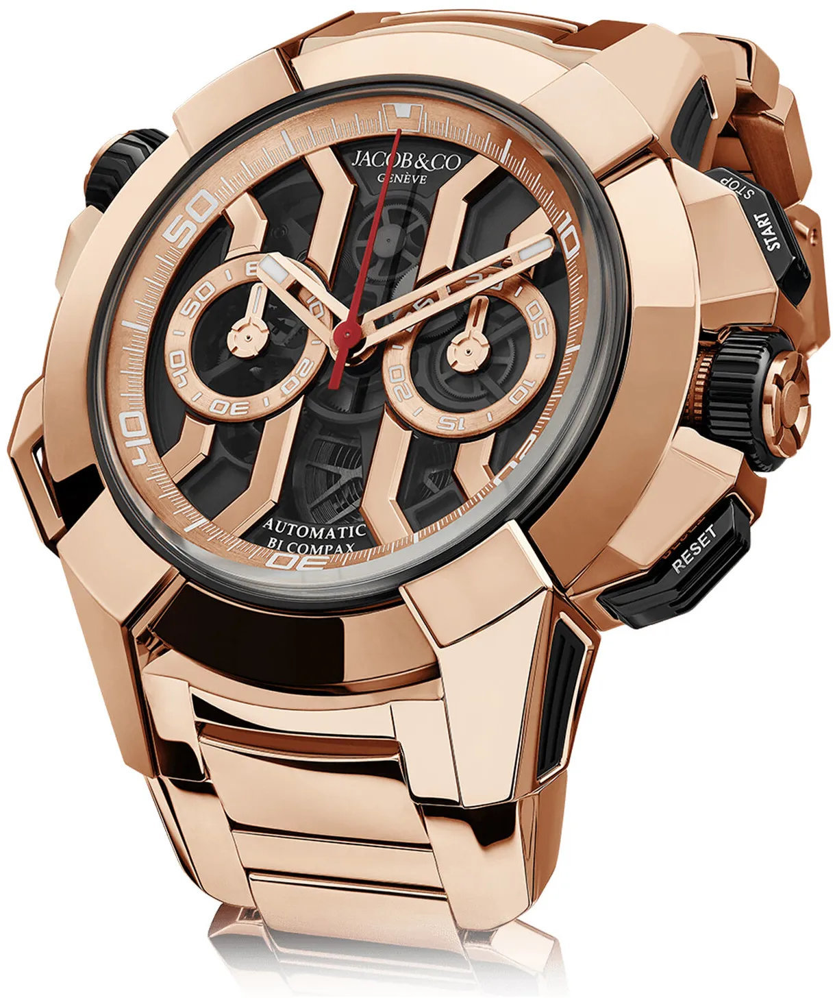 Jacob & Co. Epic X Chrono EC311.42.PD.BN.A40AA 47mm Rose gold Black