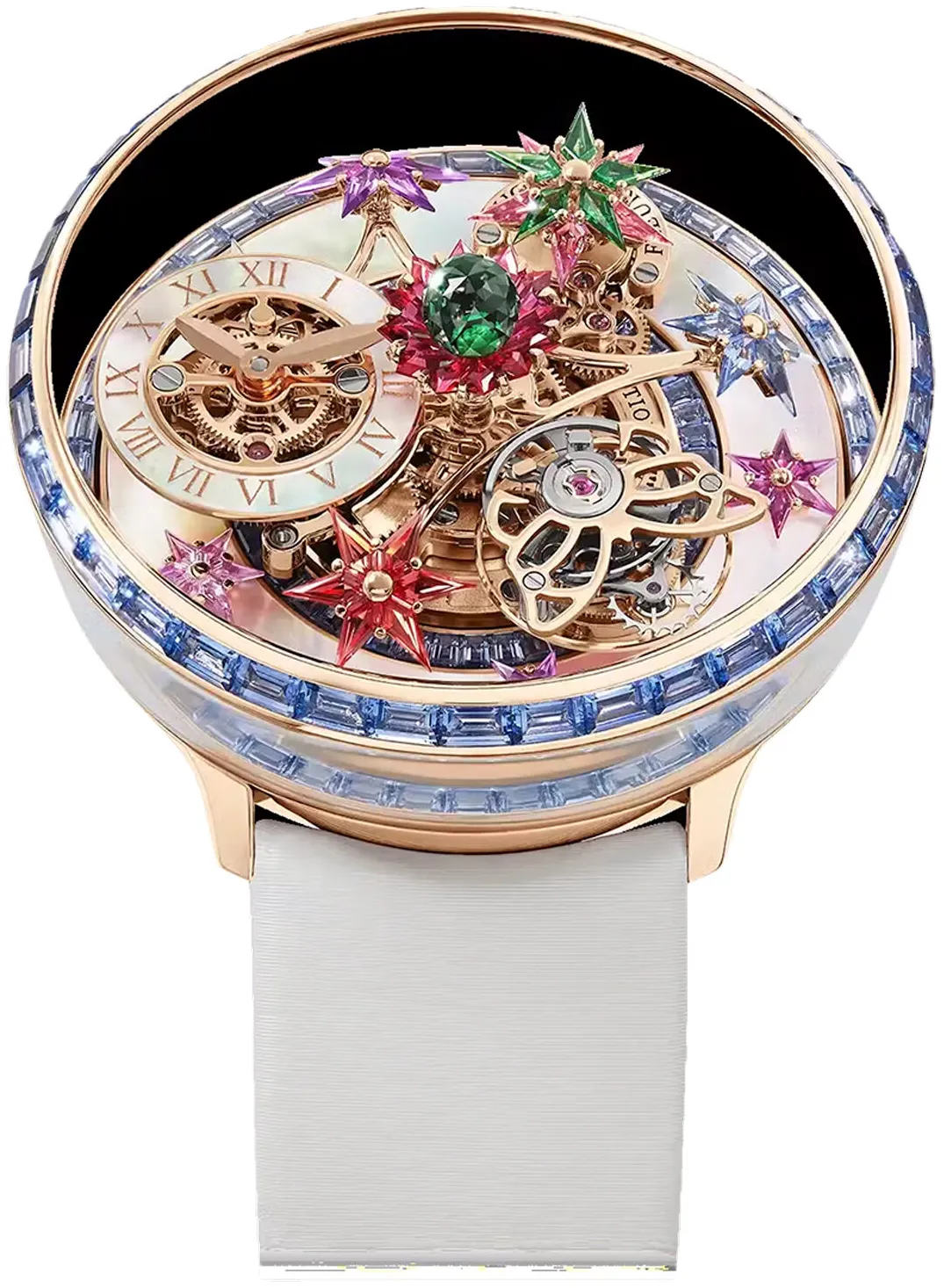 Jacob & Co. Fleurs de Jardin AF321.40.BB.AC.B 42.5mm Rose gold White