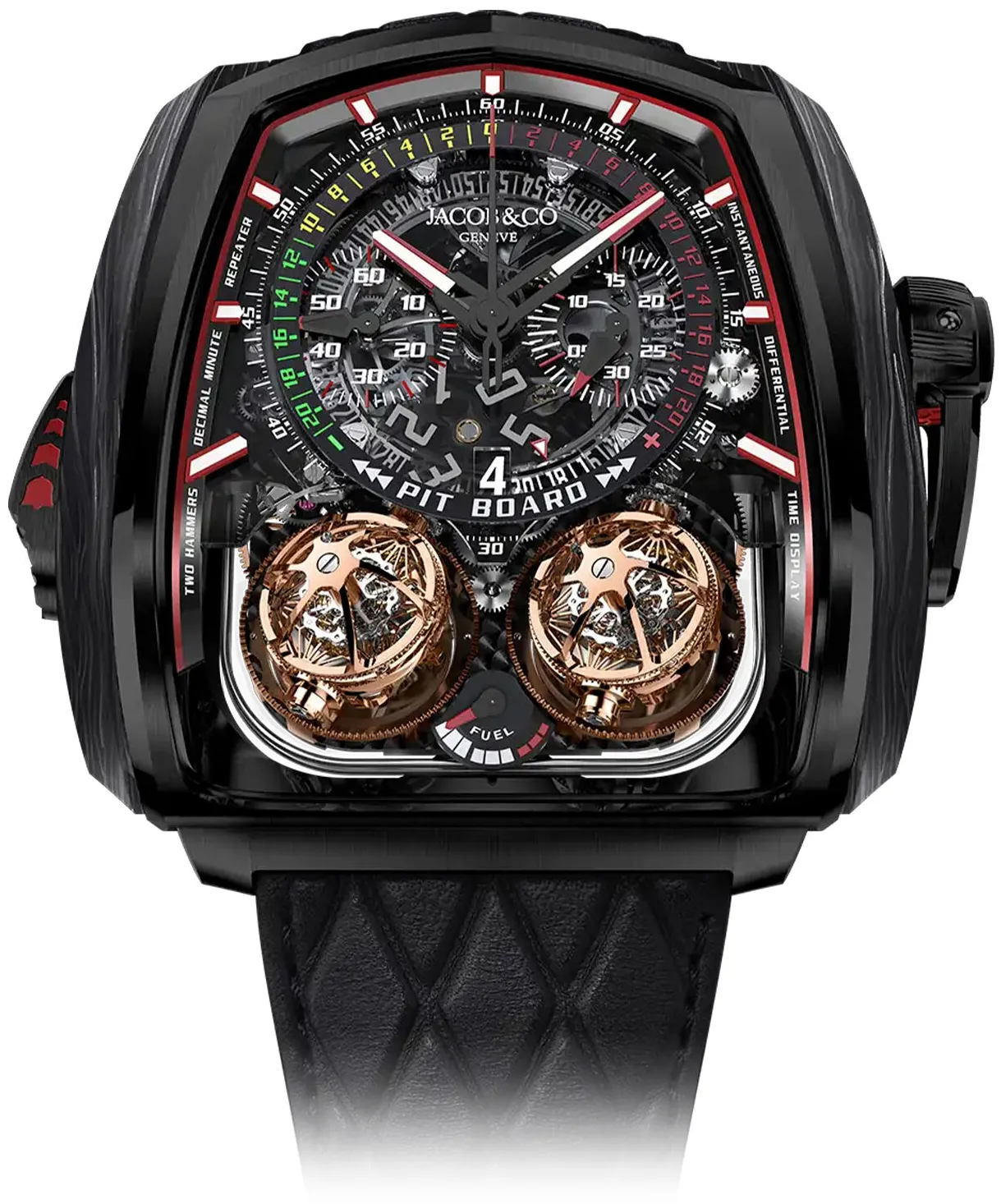 Jacob & Co. Twin Turbo Furious TT200.21.NS.NK.A Carbon fiber and Rose gold Black