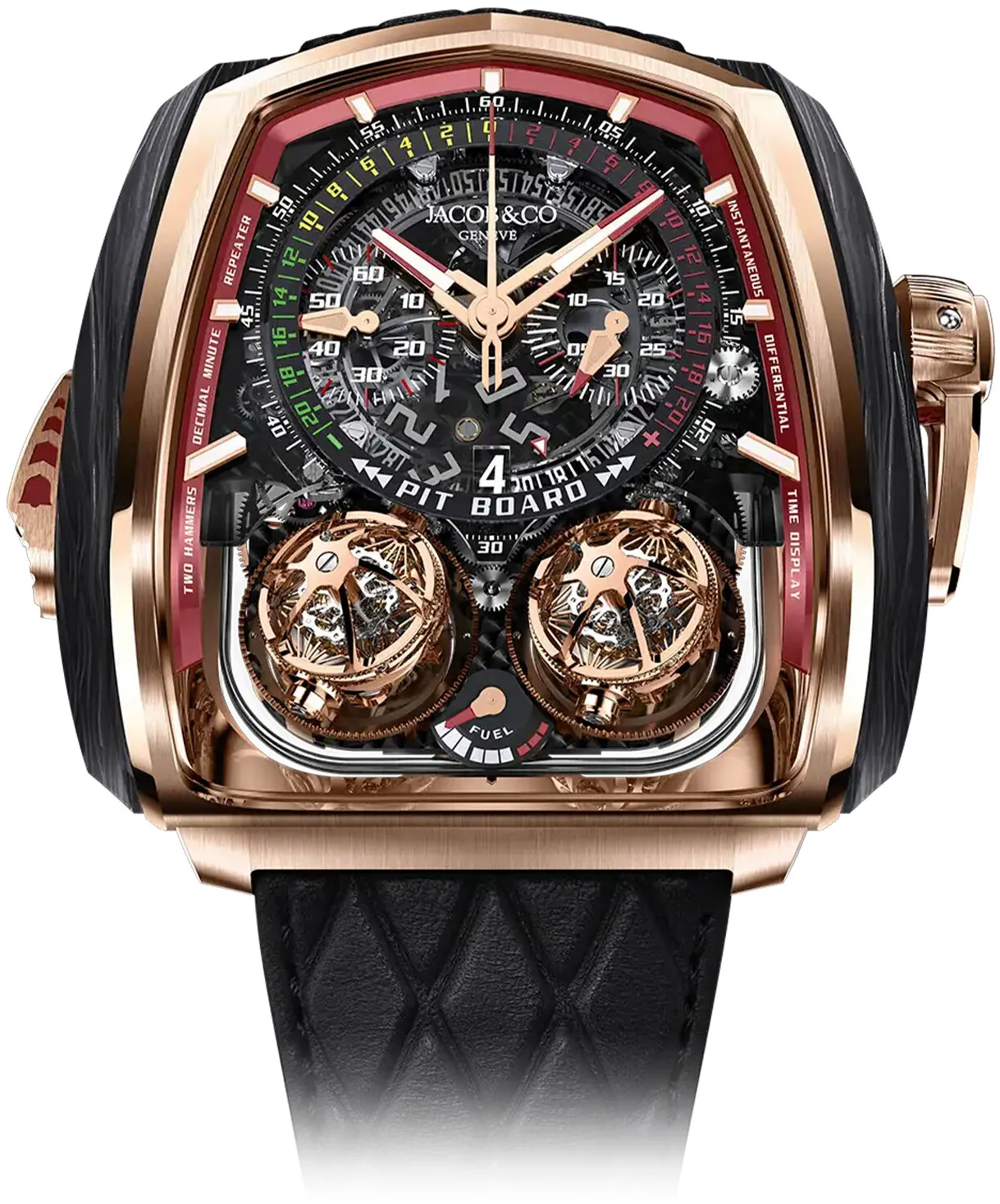 Jacob & Co. Twin Turbo Furious TT200.40.NS.NK.A Carbon fiber and Rose gold Black