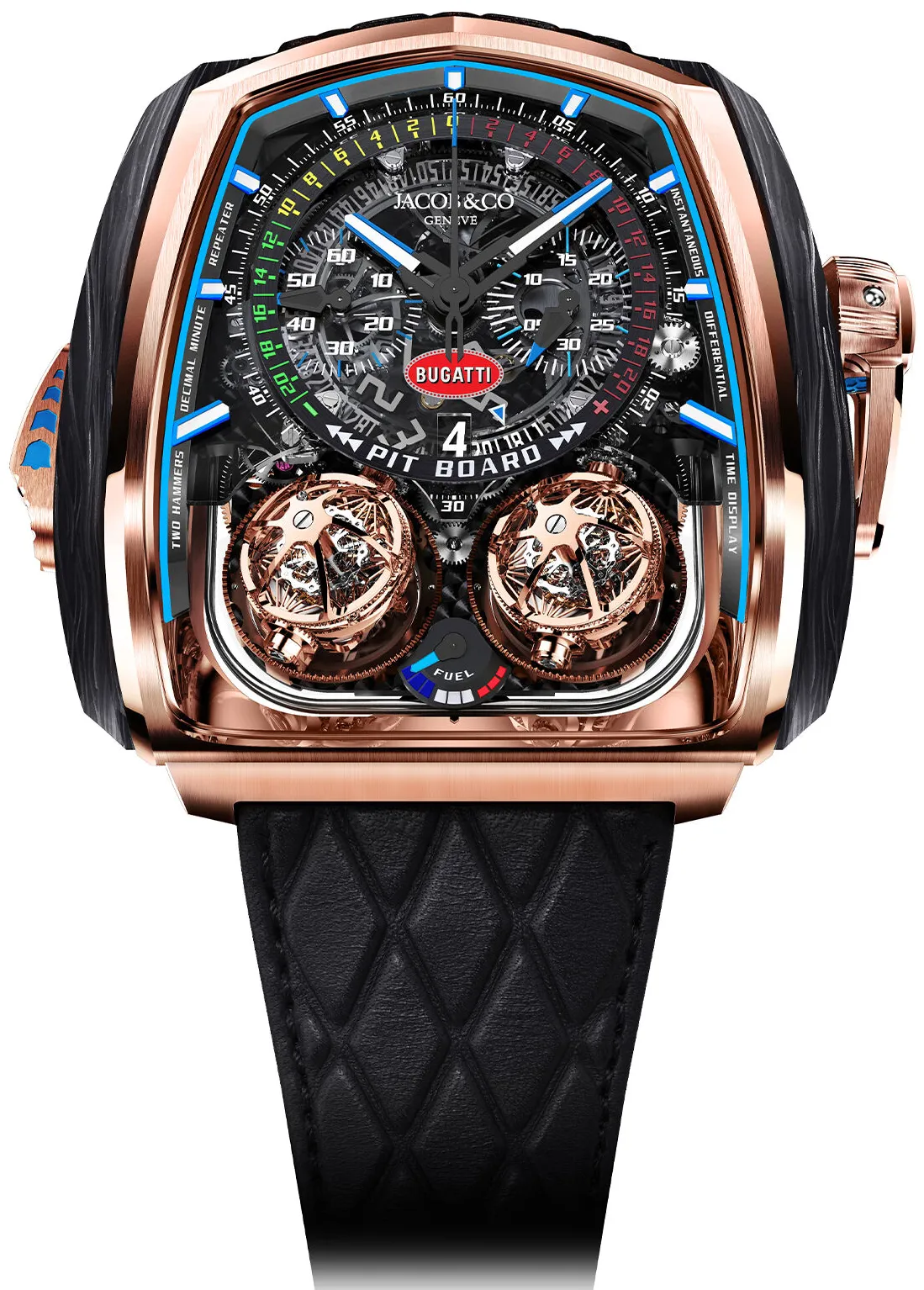 Jacob & Co. Twin Turbo TT200.40.AB.AB.A Carbon fiber and Rose gold Gray