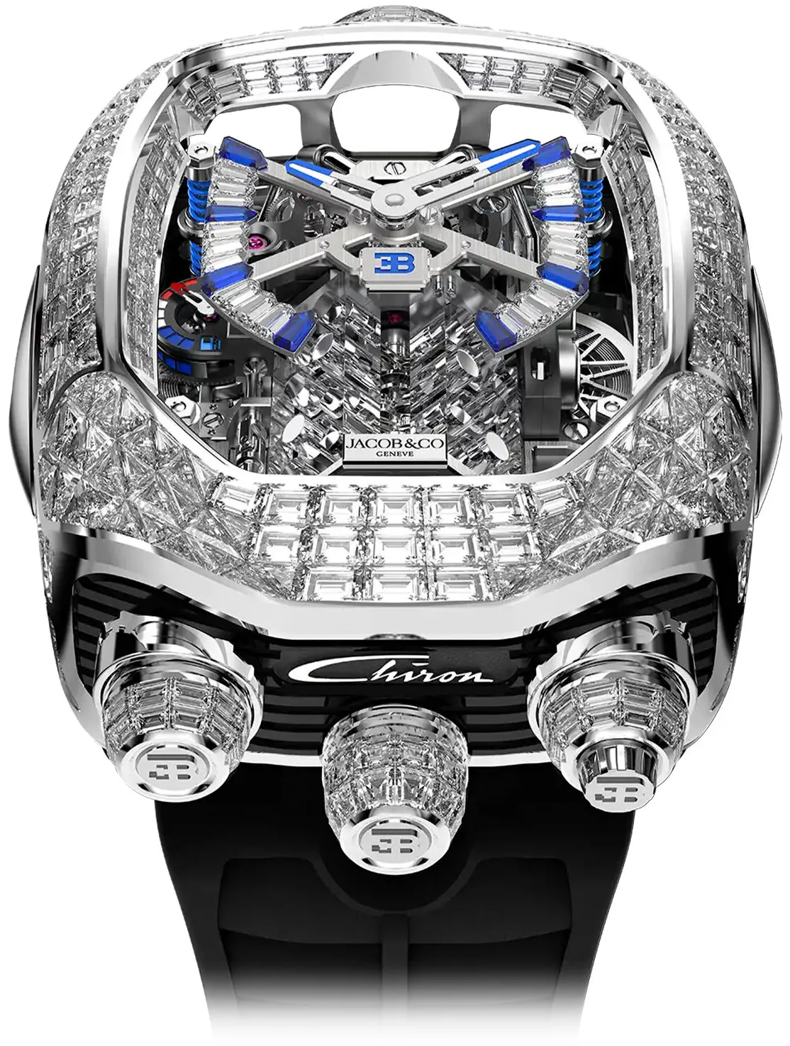 Jacob & Co. Bugatti Chiron BU800.30.BD.BD.A White gold and Sapphire Silver