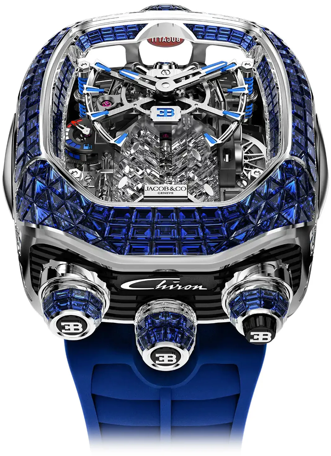 Jacob & Co. Bugatti Chiron BU800.30.BB.UA.A White gold and Sapphire Silver