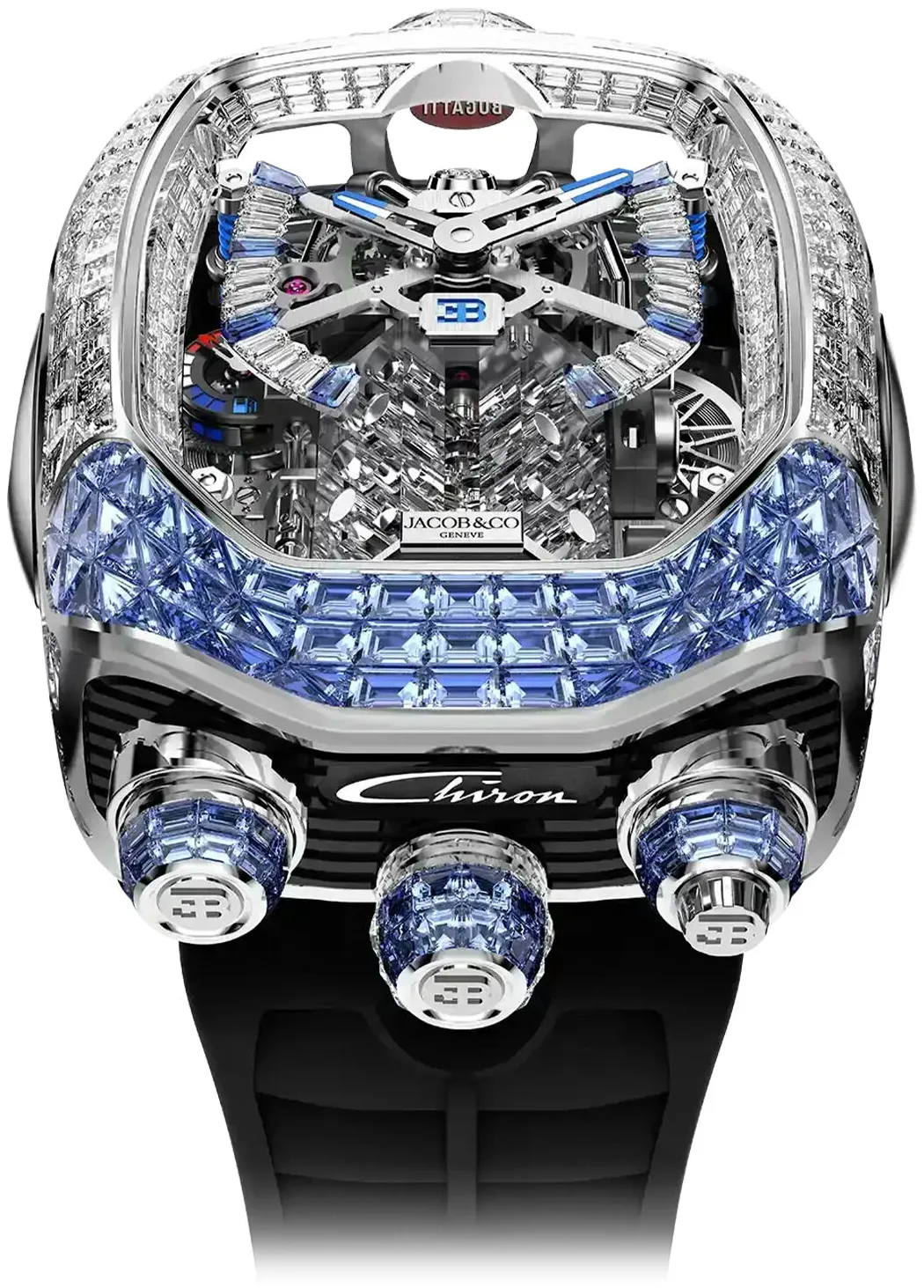 Jacob & Co. Bugatti Chiron BU800.30.AH.UA.A White gold and Sapphire Silver