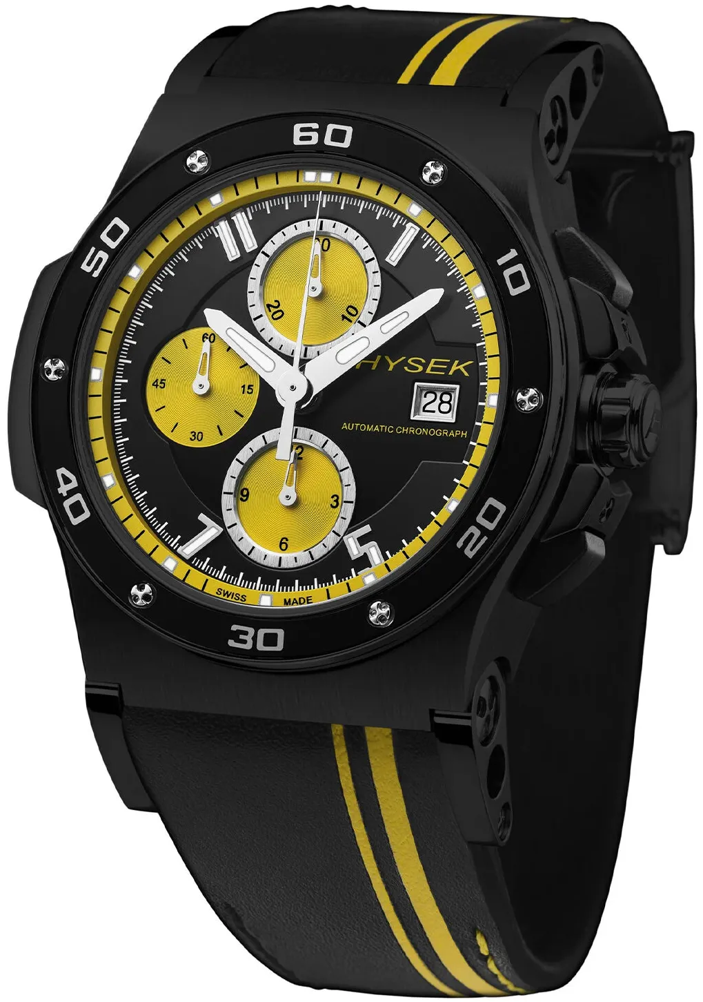 Jorg Hysek Abyss AB4402T16 44mm Titanium and Black PVD Black and Yellow