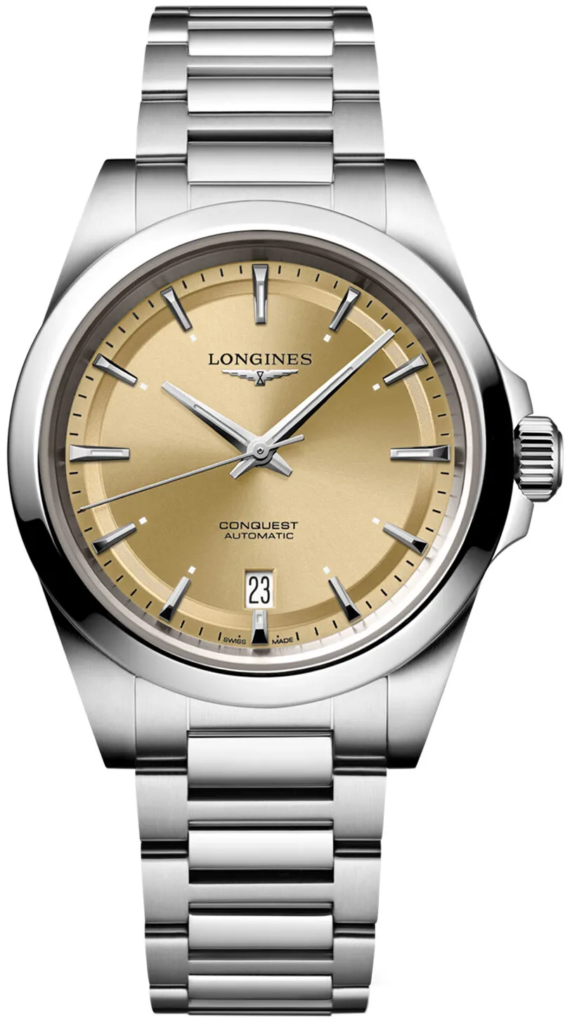 Longines Conquest L3.720.4.62.6 38mm Stainless steel Yellow