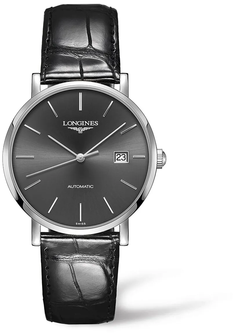 Longines Elegant L4.910.4.72.2 39mm Stainless steel Gray