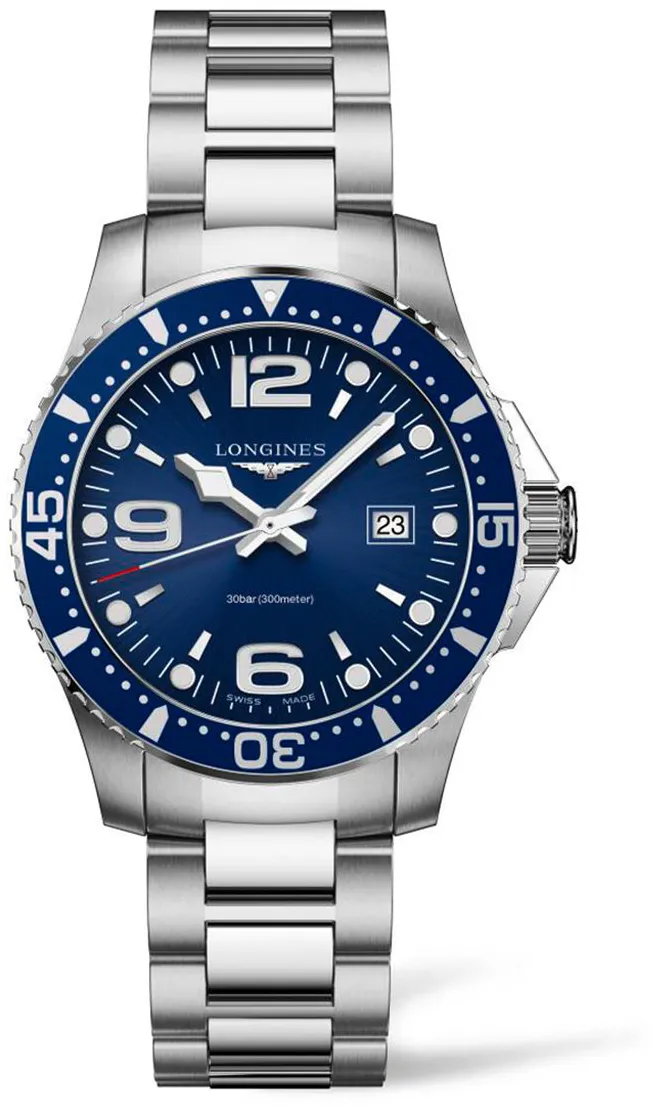 Longines HydroConquest L3.730.4.96.6 39mm Stainless steel Blue