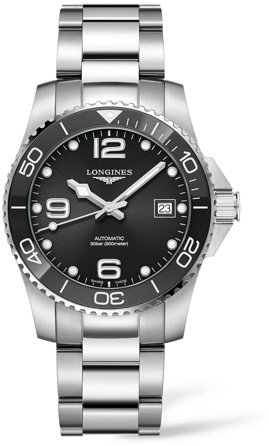 Longines HydroConquest L37804566 39mm Stainless steel Black