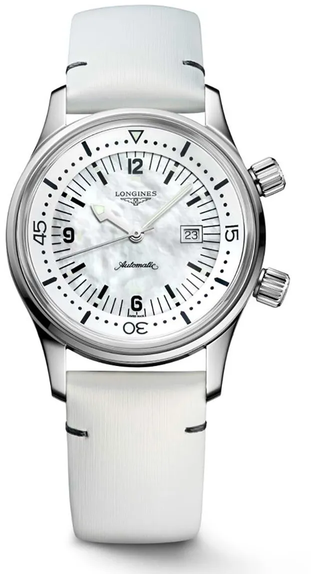 Longines Legend Diver L3.374.4.80.0 36mm Stainless steel White Mother of Pearl