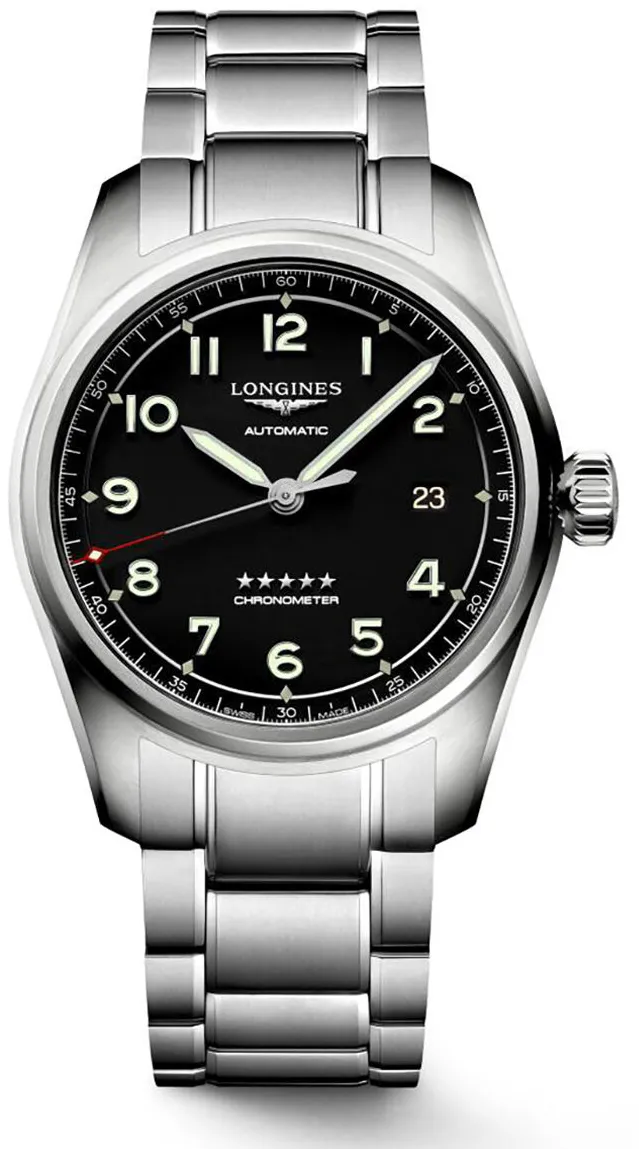 Longines Spirit L3.810.4.53.6 40mm Stainless steel Black