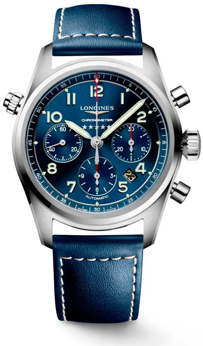 Longines Spirit L3.820.4.93.0 42mm Stainless steel Blue