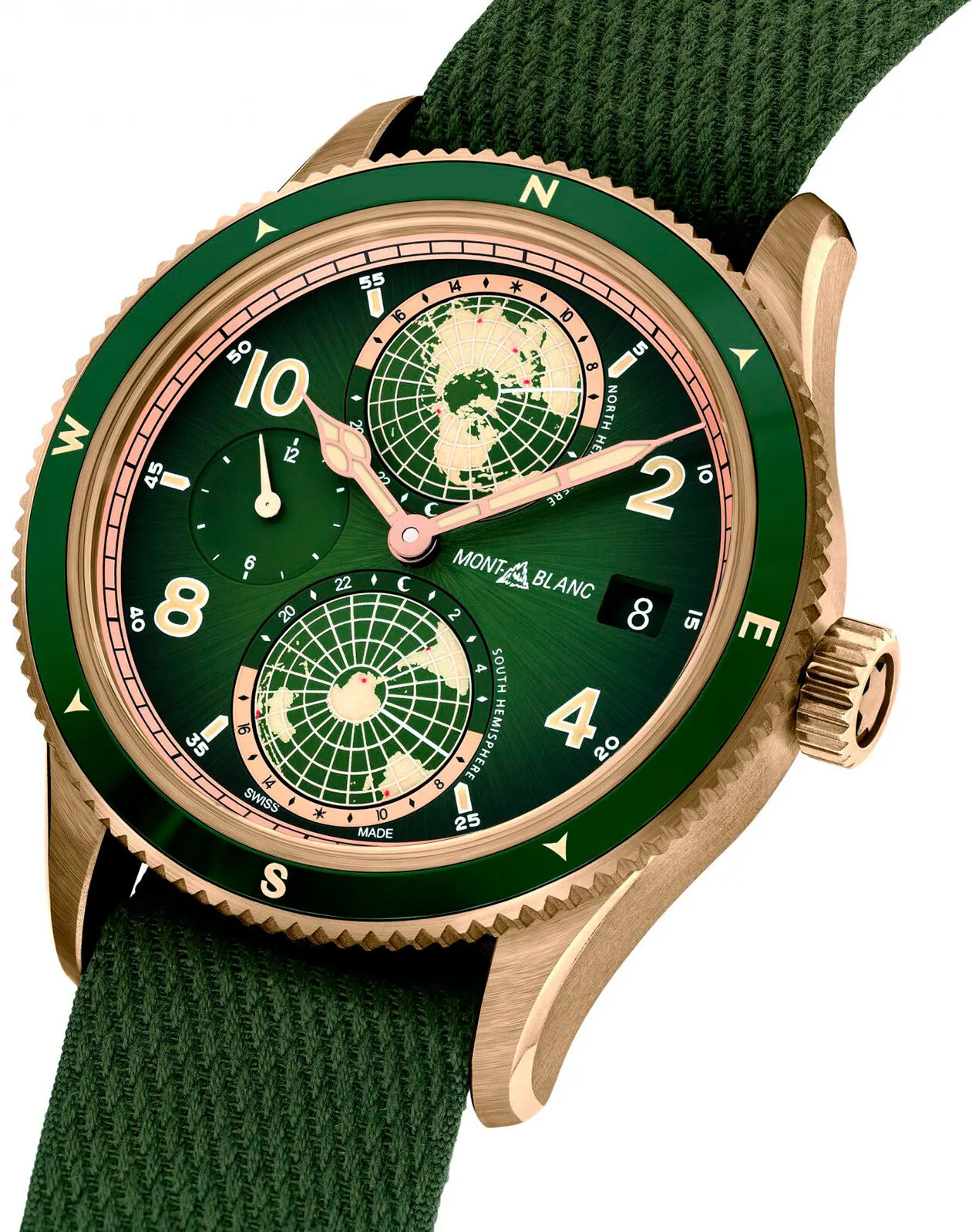 Montblanc Geosphere 119909 42mm Bronze Green 1