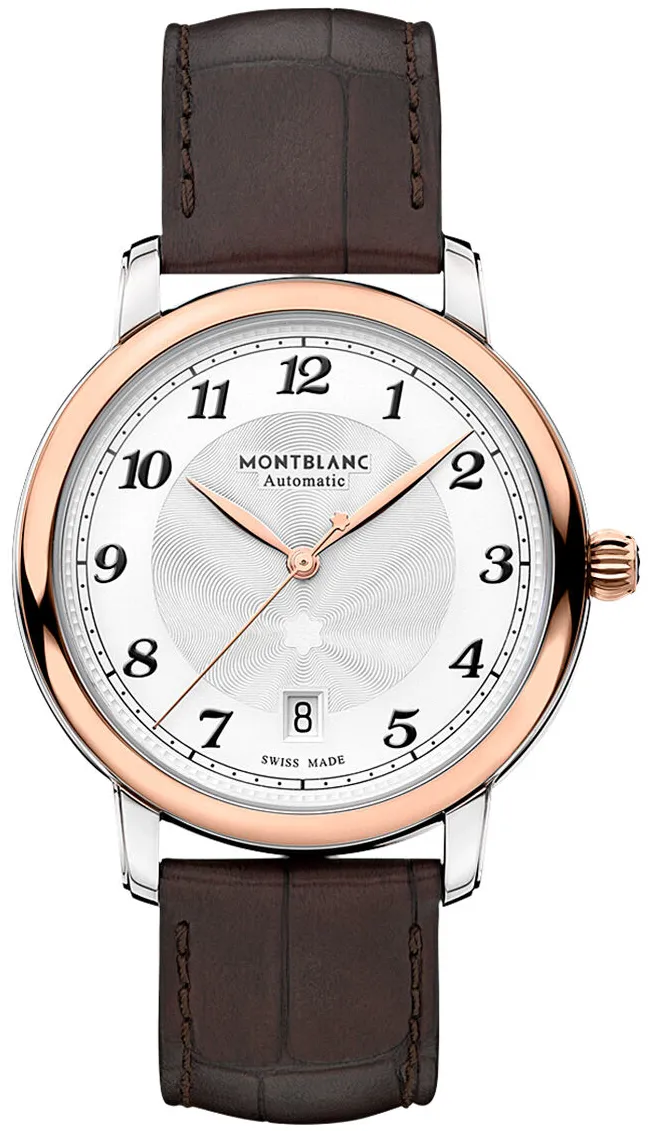 Montblanc Star 117577 39mm Rose gold and Stainless steel Silver