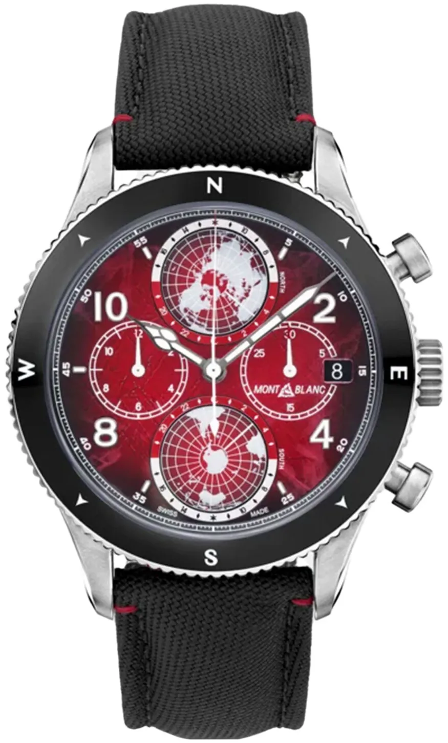 Montblanc Geosphere 132303 44mm Titanium Red