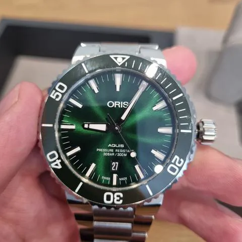 Oris Aquis Date 01 733 7730 4157-07 5 24 10EB 435mm Stainless steel Green 8