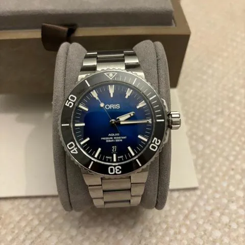 Oris Aquis Date 01 733 7730 4185-Set MB 43mm Stainless steel Blue 4