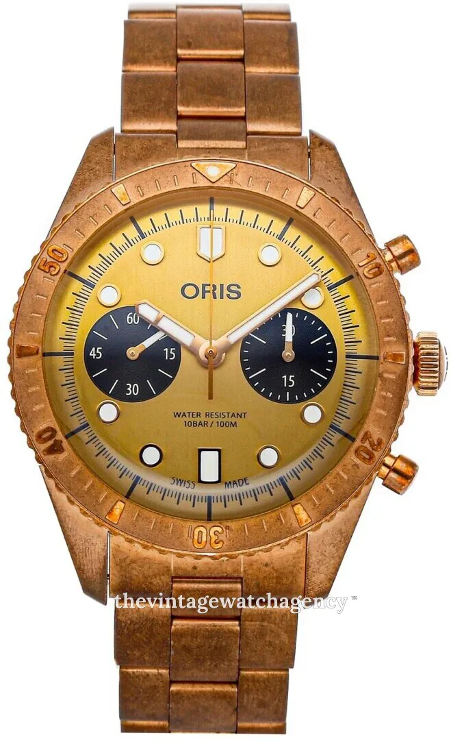 Oris Divers 65 01 771 7744 3182-Set 43mm Brushed/polished bronze Golden