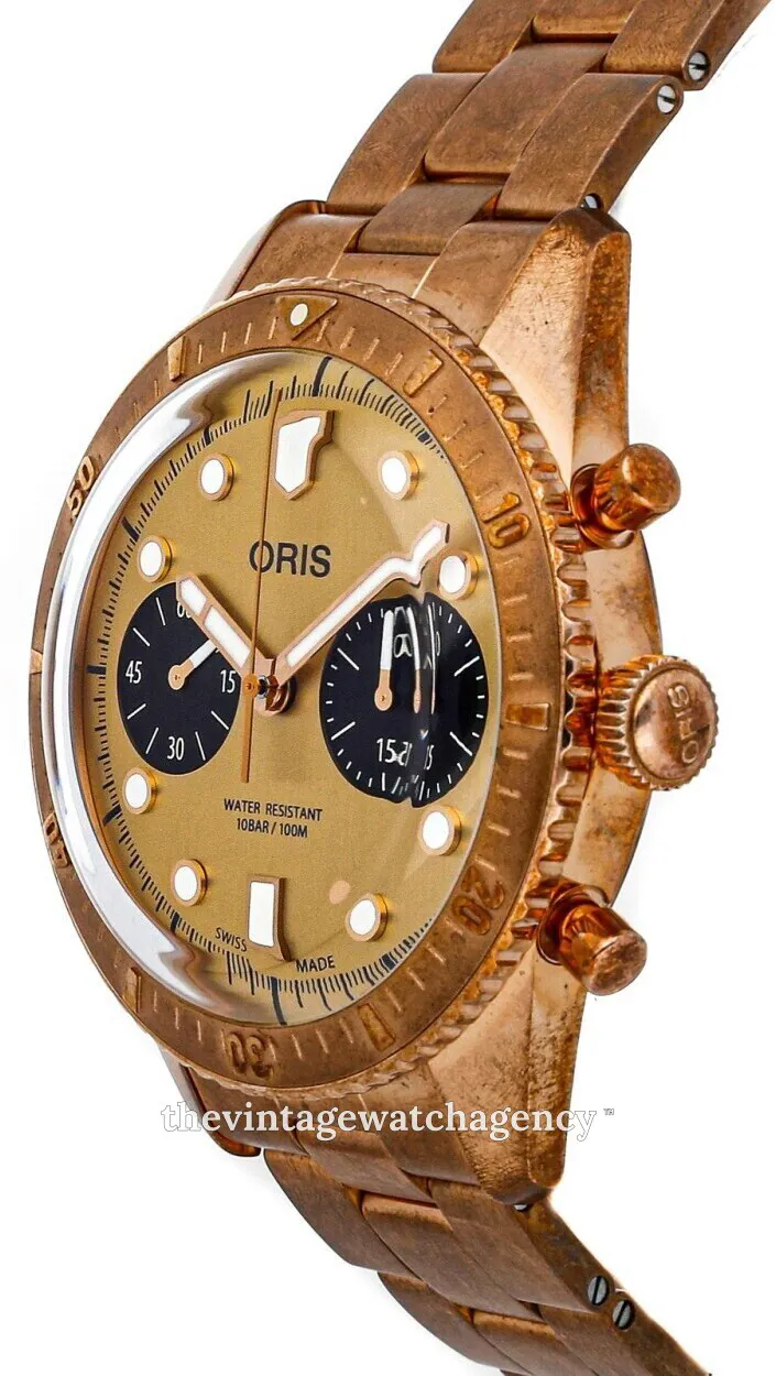 Oris Divers 65 01 771 7744 3182-Set 43mm Brushed/polished bronze Golden 1