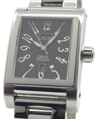 Oris Miles Rectangular 7525 44mm Stainless steel Black