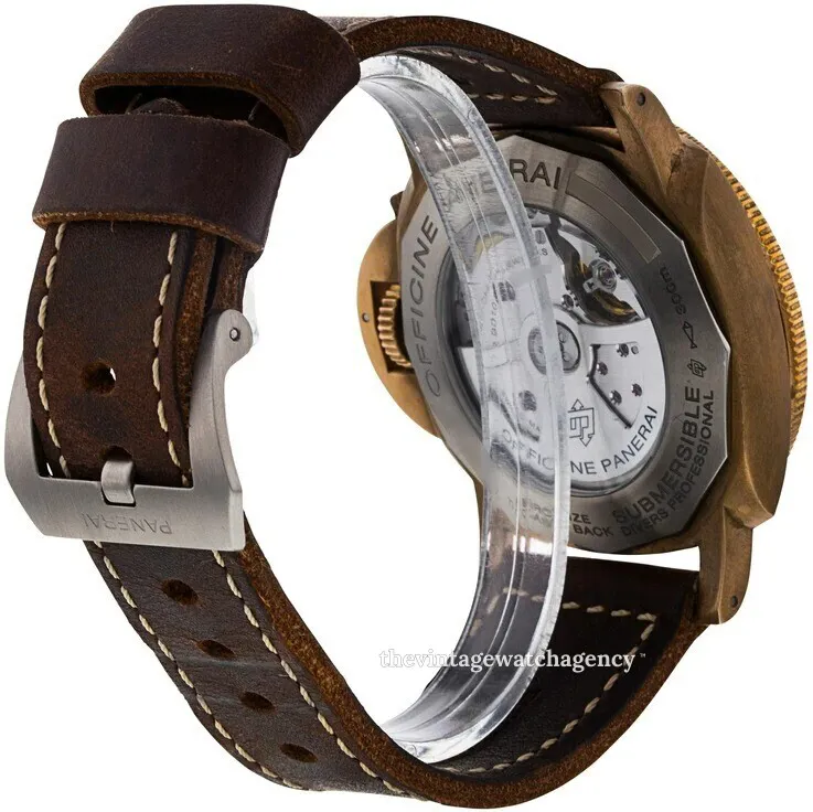 Panerai Submersible PAM 00968 47mm Brushed/polished bronze Brown 2