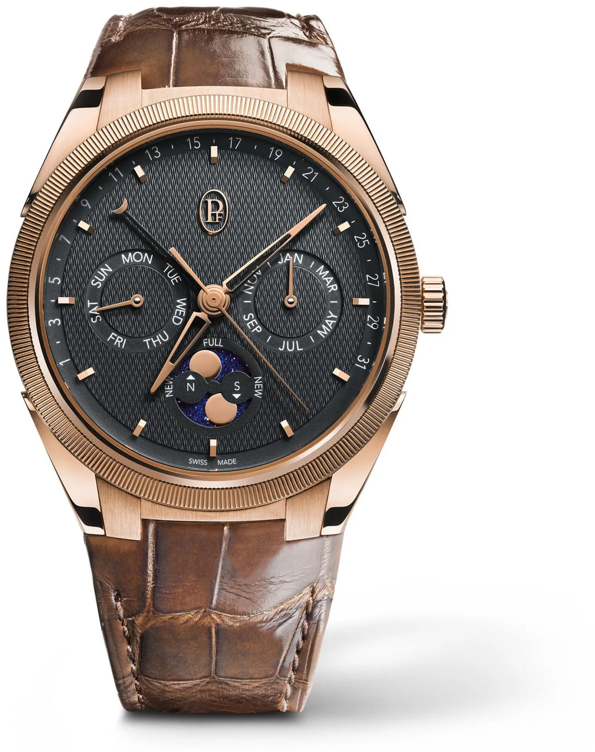 Parmigiani Fleurier Tonda PF Annual Calendar PFC907-2020001-300182 42mm Rose gold Black