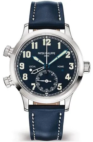 Patek Philippe Calatrava Pilot Travel Time 5524G-001 42mm Stainless steel Blue