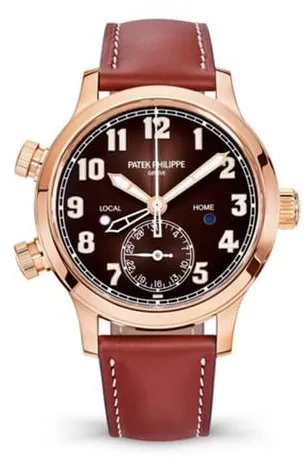 Patek Philippe Calatrava Pilot Travel Time 7234R-001 37mm Rose gold Brown