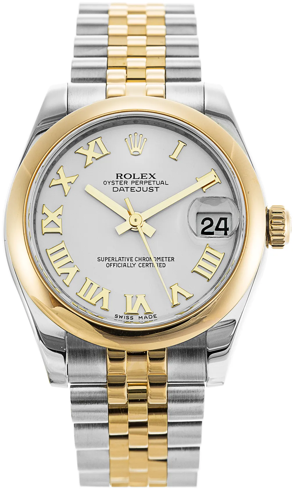 Rolex Datejust 31 178243 31mm Yellow gold and Stainless steel White