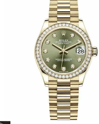 Rolex Datejust 31 278383RBR 31mm Yellow gold and Stainless steel Green