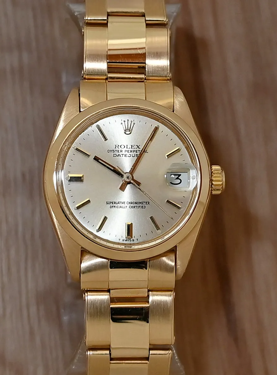 Rolex Datejust 31 6824 31mm Yellow gold and 18k yellow gold Silver