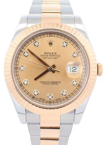 Rolex Datejust II 116333 41mm Yellow gold and Stainless steel Champagne