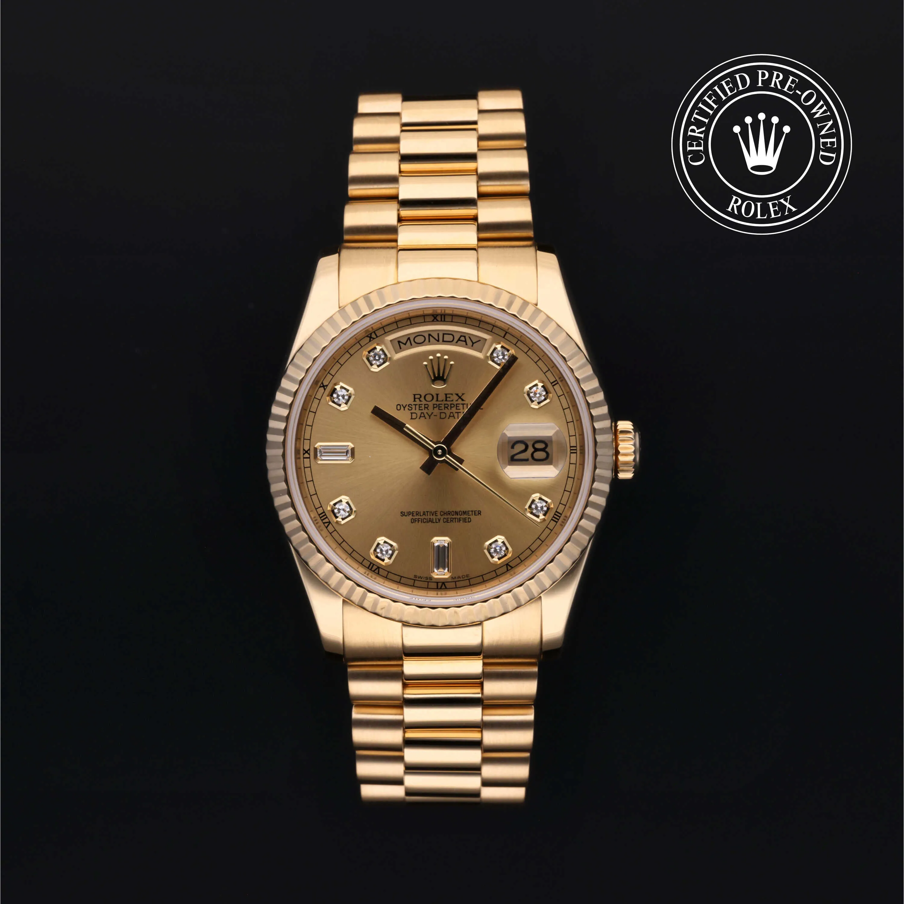 Rolex Day-Date 36 118238-0116 36mm Yellow gold Champagne