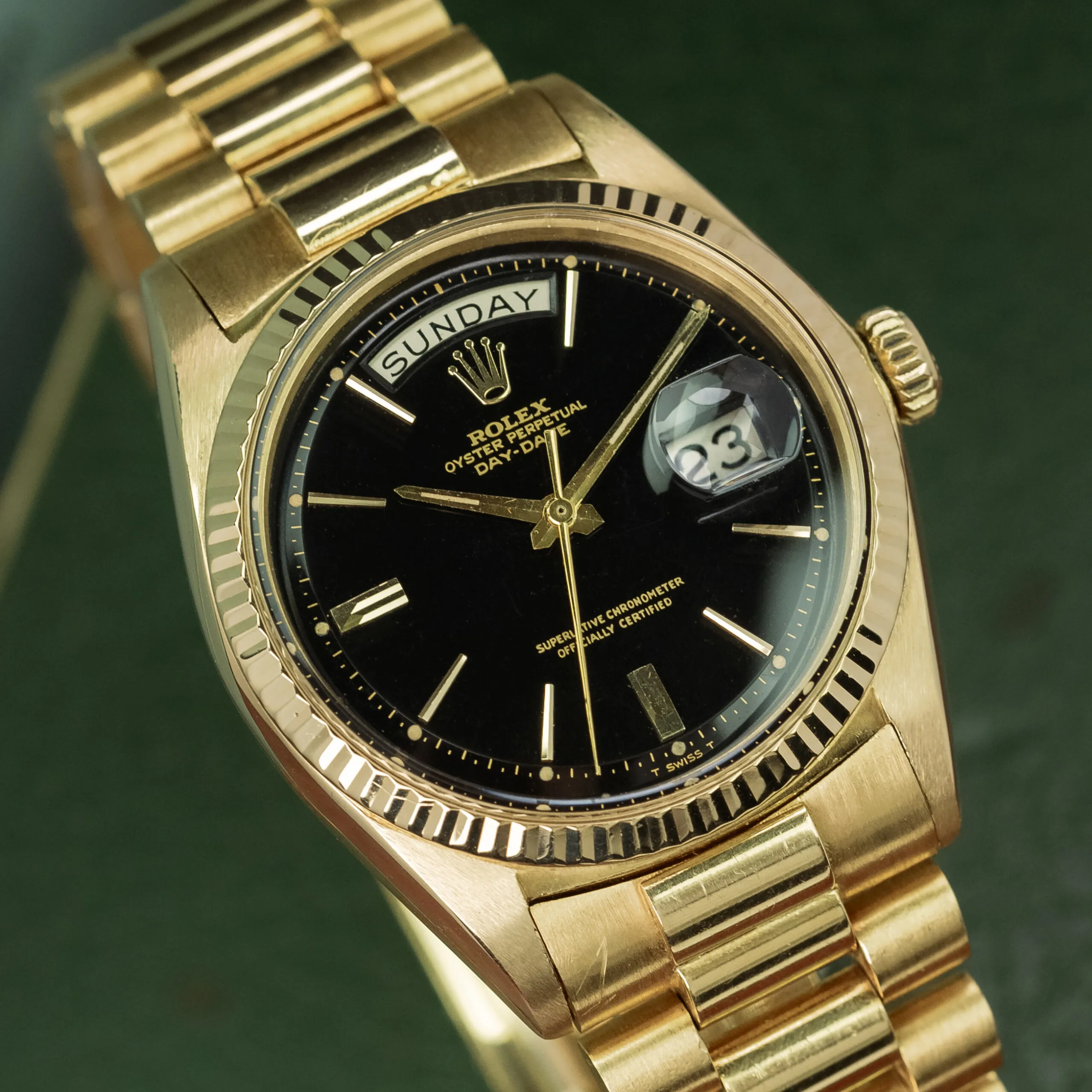 Rolex Day-Date 36 1803 36mm Yellow gold and 18k yellow gold Black 2