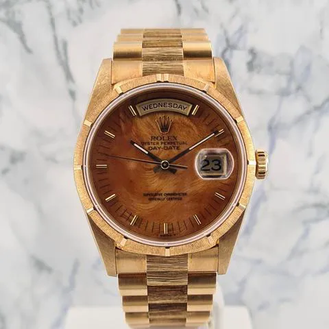 Rolex Day-Date 36 18248 36mm Yellow gold Brown