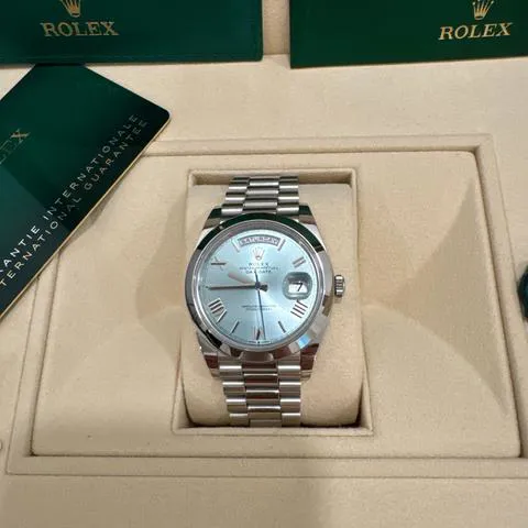 Rolex Day-Date 40 228206 40mm Platinum Blue 1