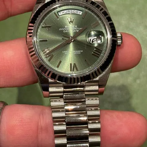 Rolex Day-Date 40 228239 40mm White gold Green 9