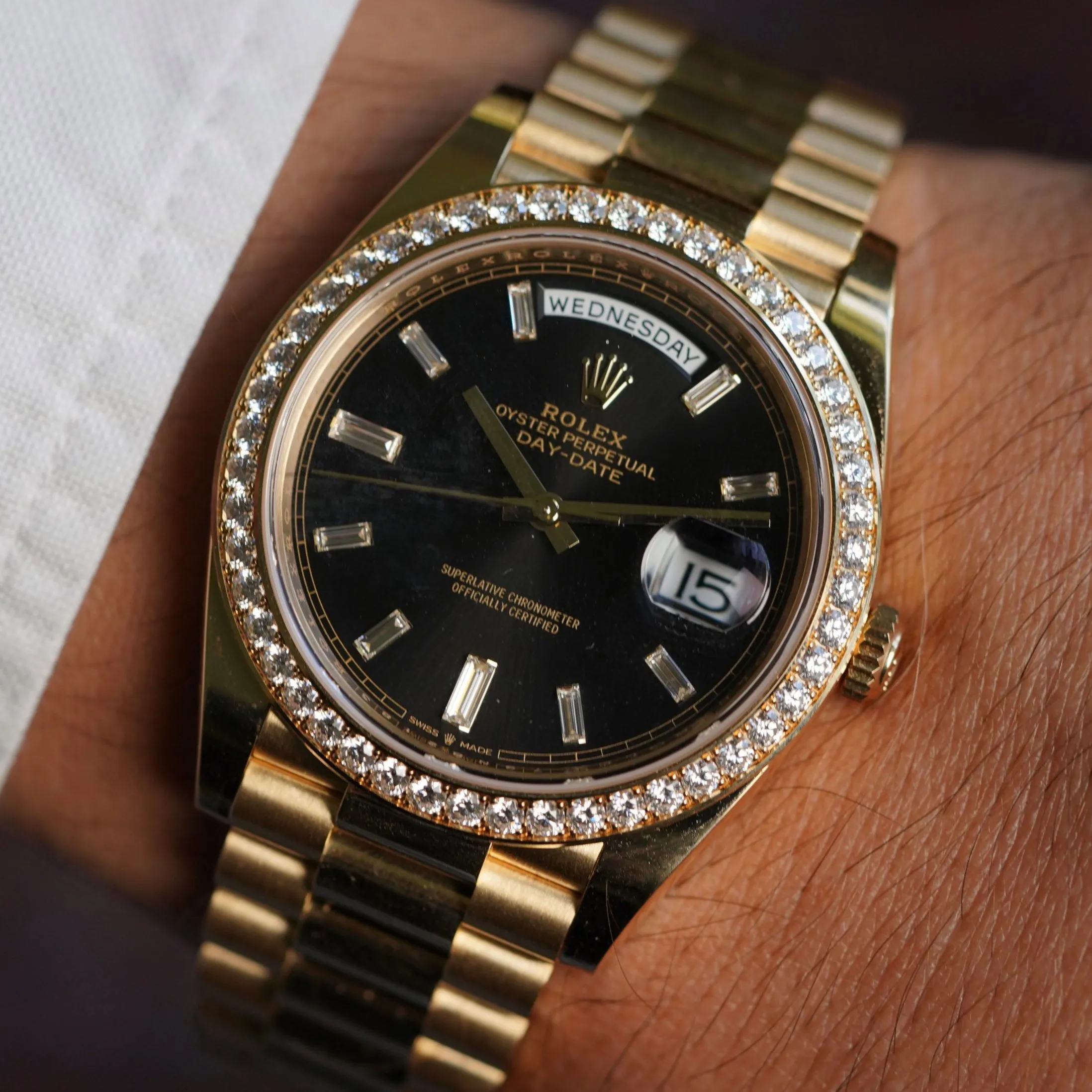 Rolex Day-Date 40 228348RBR 40mm Yellow gold and 18k yellow gold Black