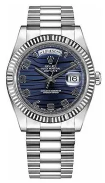 Rolex Day-Date II 218239 41mm White gold Blue