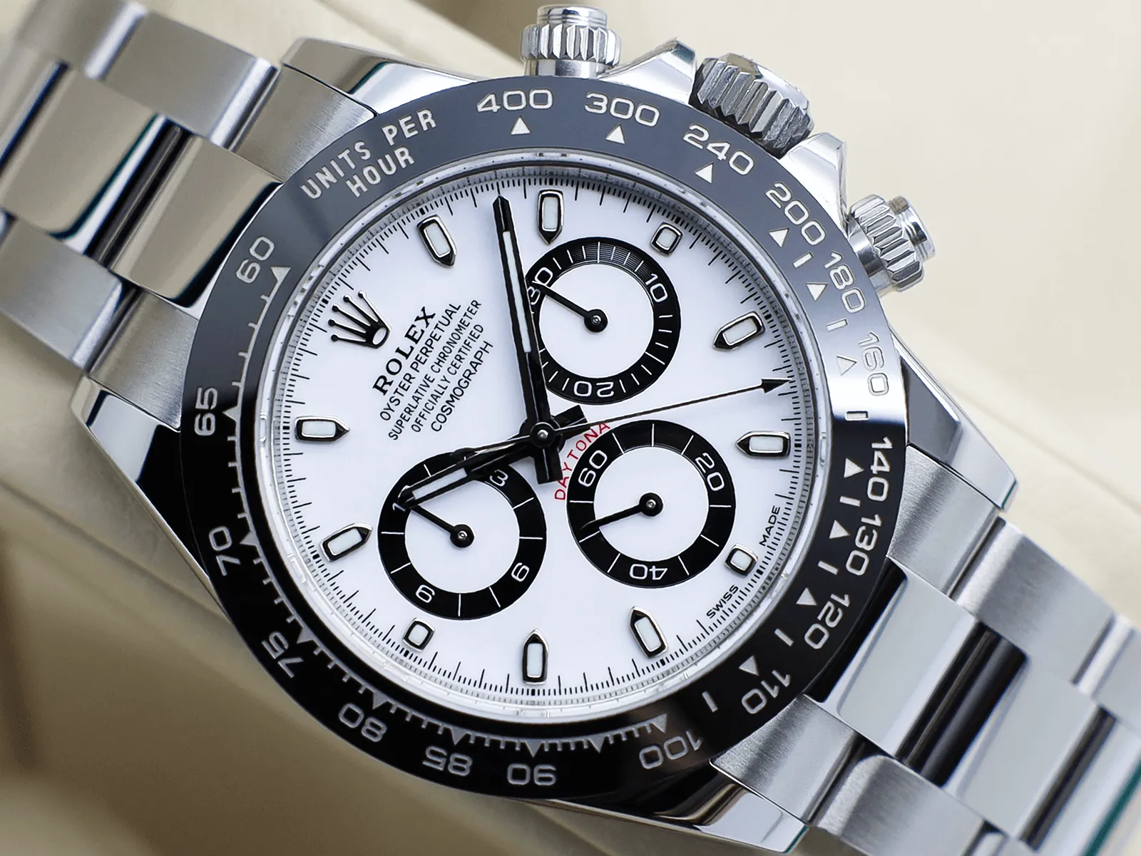 Rolex Daytona 116500LN 40mm White and Luminous and dial