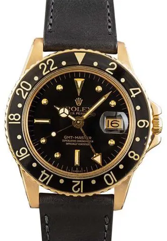 Rolex GMT-Master 1675 40mm Yellow gold Black