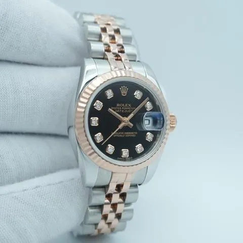 Rolex Lady-Datejust 179171 26mm Yellow gold and Stainless steel Black