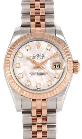 Rolex Lady-Datejust 179171G 26mm Rose gold and Stainless steel Meteorite