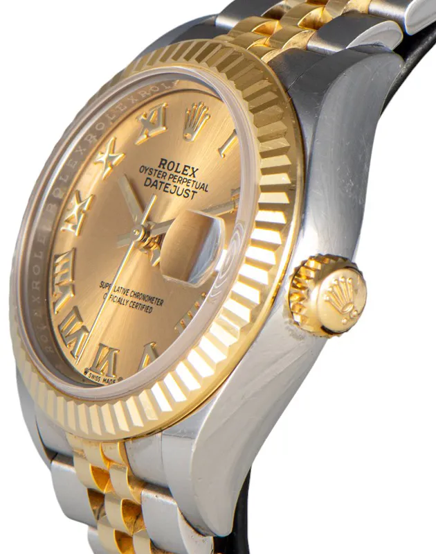 Rolex Lady-Datejust 279173 28mm Gult Guld/Stål Champagne 1