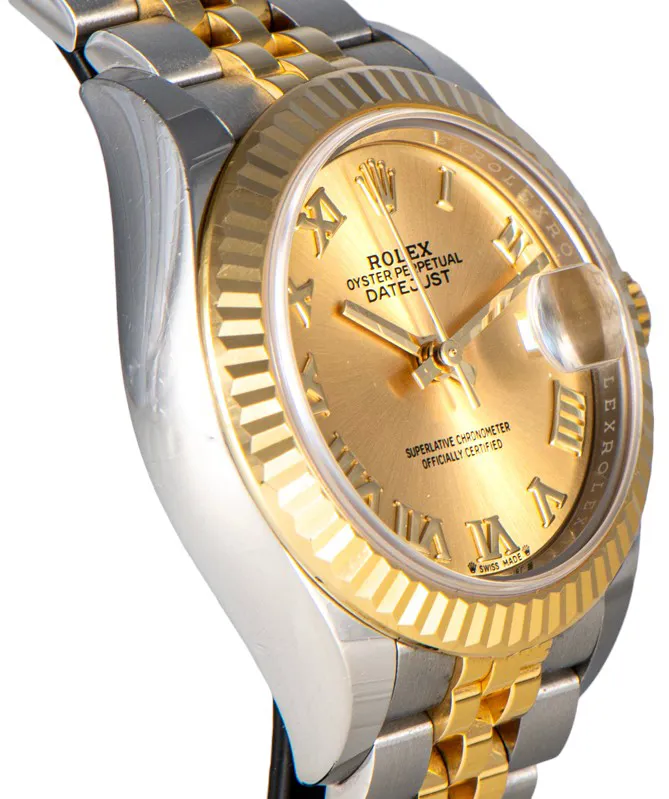 Rolex Lady-Datejust 279173 28mm Gult Guld/Stål Champagne 2