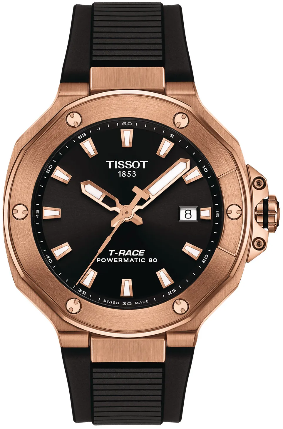 Tissot Powermatic T141.807.37.051.00 41mm Rose gold and Black DLC Black