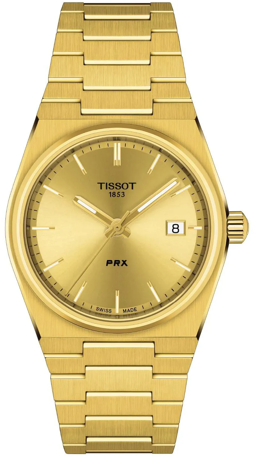 Tissot PRX T137.210.33.021.00 35mm Yellow gold and Black DLC Champagne