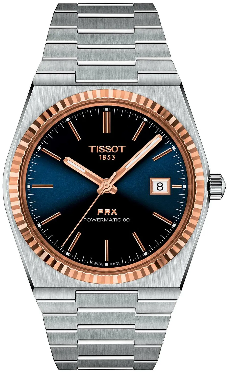 Tissot PRX T931.407.41.041.00 40mm Yellow gold and Stainless steel Black