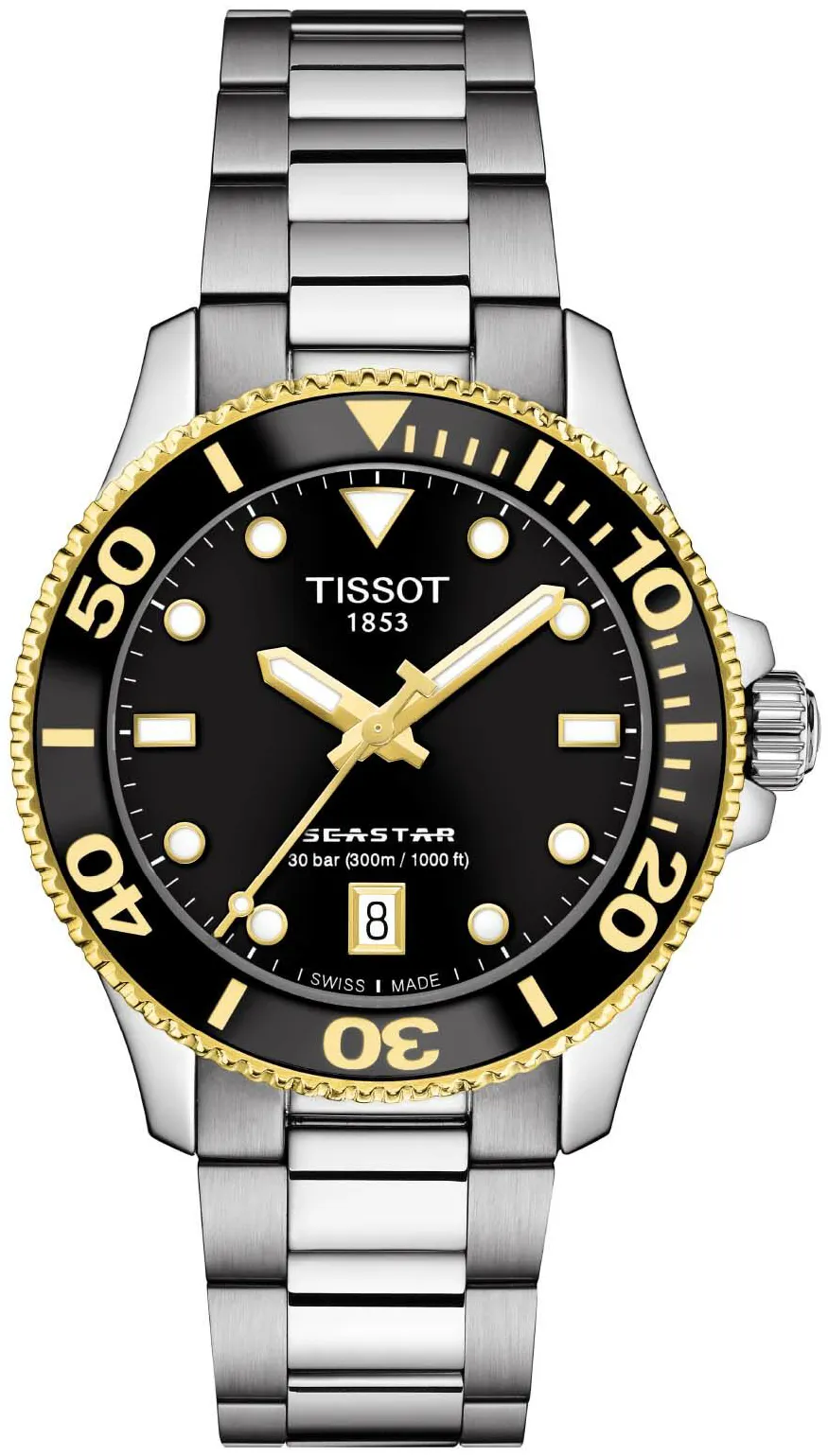 Tissot Seastar 1000 T120.210.21.051.00 36mm Stainless steel and Gold-plated Black