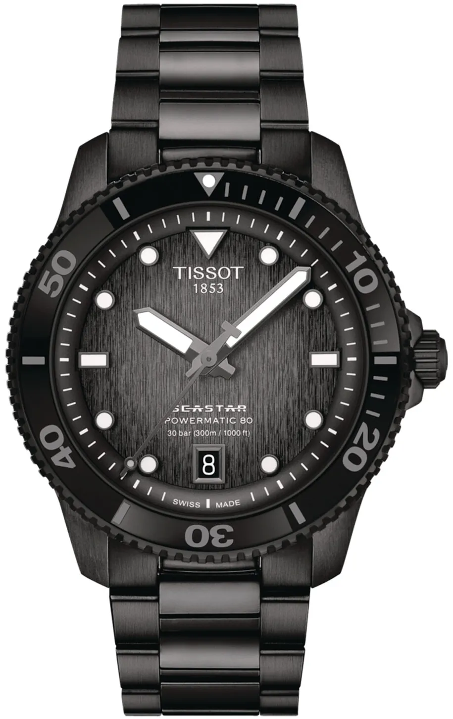 Tissot Seastar 1000 T120.807.33.051.00 40mm Black DLC Black